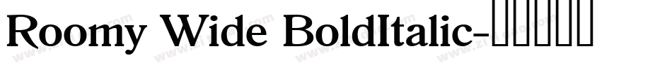 Roomy Wide BoldItalic字体转换